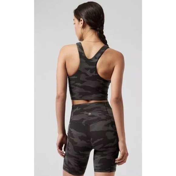 Athleta Camo Crop Top‎ Sleeveless Athletic Tank Top Activewear  Size? - Picture 2 of 8
